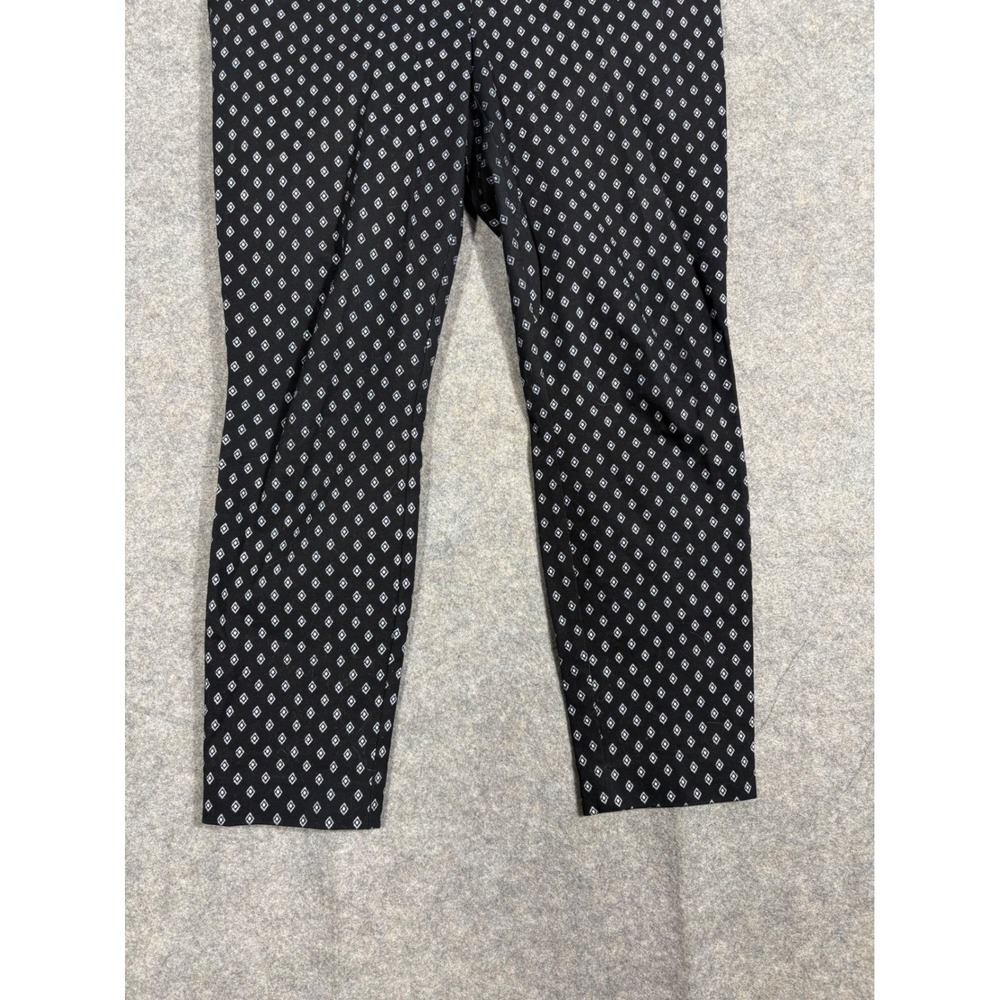 GAP Skinny Ankle Pants Black White Diamond Print Women's Size 10 Regular - Picture 2 of 10